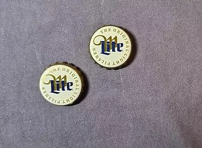 Two Miller Lite Beer Bottle Cap Magnets • $6.89