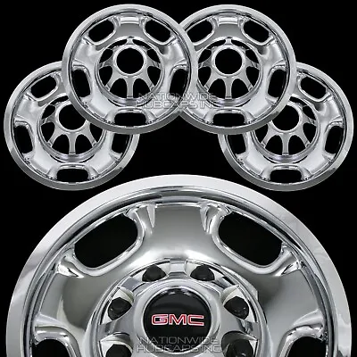 4 New GMC Sierra 2500 3500 HD 17  8 Lug CHROME Wheel Skins Rim Covers Hub Caps • $99.99