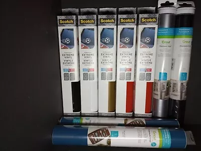 $42 • Buy °•Adhesive Vinyl 9 Rolls Scotch 3M Permanent Extreme Vinyl,Cricut Removable/Perm