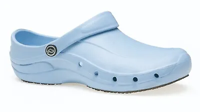 Toffeln EziKlog Antistatic Comfortable Lightweight Light Blue Work Shoes Clog  • £14.95