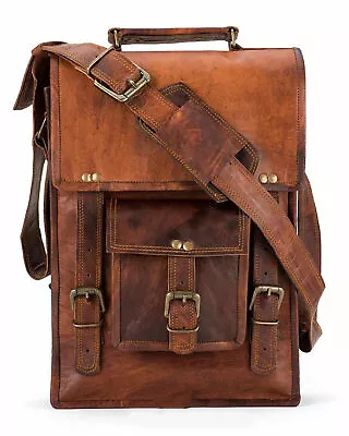 Real Genuine Leather Men's Backpack Bags Laptop Satchel Briefcase New Shoulder • $45.99