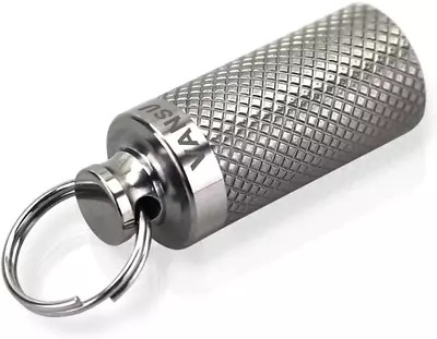 Pill Holder Container Portable Mini Size Pill Titanium Waterproof Keychain • $12.65