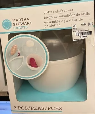 Martha Stewart Crafts Glitter Shaker 3 Piece Set For Glitter Coating NEW RETIRED • $15.75