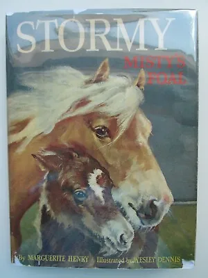 STORMY MISTYS FOAL~Marguerite Henry~WESLEY DENNIS~1963 1st HCDJ~Chincoteague Isl • $39.98