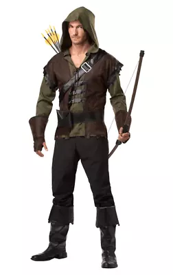 Mens Robin Hood Costume Fairy Tale Knight Medieval Game Of Thrones Fancy Dress • £59.99