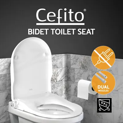 Cefito Non Electric Bidet Toilet Seat Cover Auto Smart Water Wash Dry Clean • $69.95