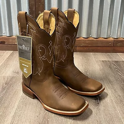 Men's Rodeo Cowboy Boots Genuine Leather 070 Crazy Tan Cuero Botas Western Ranch • $109.99