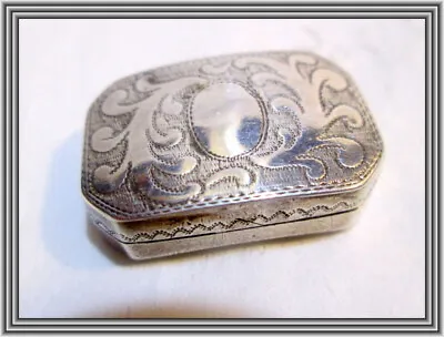 Antique ENGLISH Sterling C1803 - GEORGE III - 1  MINIATURE SILVER VINAIGRETTE NR • $149.99