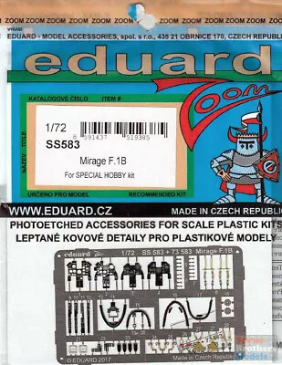 EDUSS583 1:72 Eduard Color Zoom PE -  Mirage F.1B (SPH Kit) • $19.84