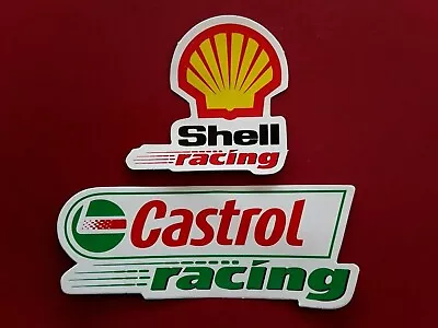 £2.99 • Buy CASTROL SHELL OIL FUEL CAR VAN MOTORSPORT RACING RALLY VINYL DECAL STICKERS X 2 