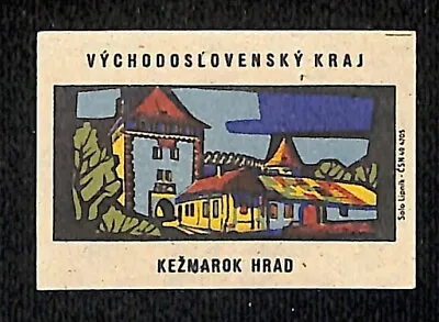 Vintage Swedish Matchbox Label East Slovak Series - Kezmarok Castle C1960's • $7.99