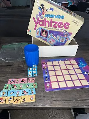 Disney Mickey Mouse Yahtzee 1988 Milton Bradley #4908 99%Complete Vintage • $6