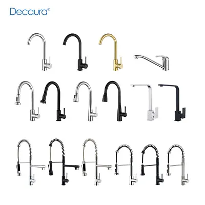 Decaura Pull Out Kitchen Mixer Sink Tap Swivel Laundry Tap Chrome/Black/Gold  • $79.99