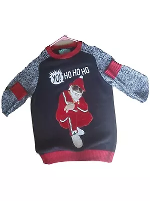 Ugly Christmas Sweater Co. YO HO HO Rapper Santa SIZE SMALL  • $29