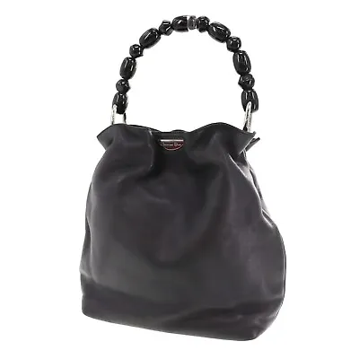 Christian Dior Maris Pearl Used Handbag Black Leather Vintage #CP438 S • $299