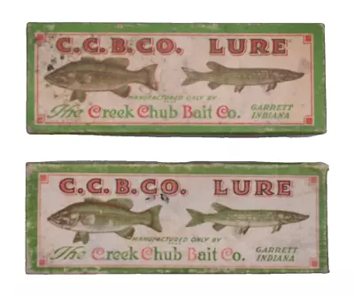 Fishing Lure Creek Chub Bait Co Nos 2018S & 3218 Boxes Only Vintage • $45