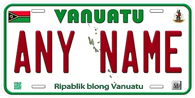 Vanuatu Custom Personalized Novelty Car Tag License Plate • $18.85