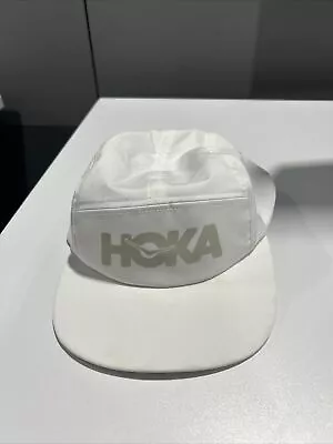 Hoka Hat One One 5 Panel Cap Men White Time To Fly Adjustable Lightweight Run • $25.99
