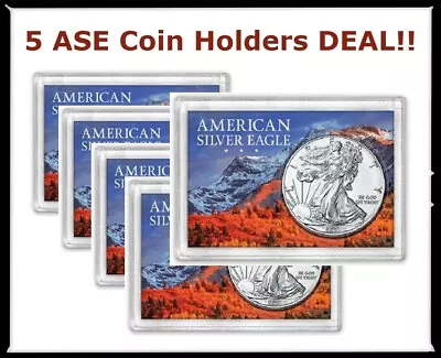 5 Harris Frosty Case For 1 American Silver Eagles Coins 2x3 Snow Capped Mountain • $17.98