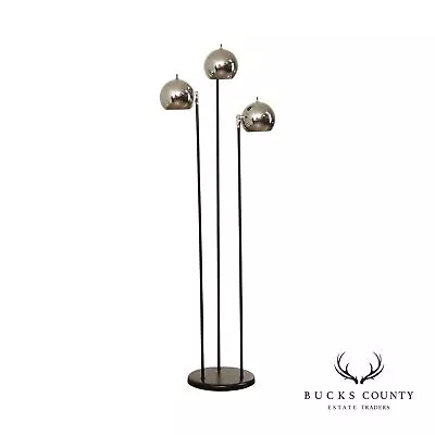 Mid Century Modern Chrome Ball Floor Lamp • $1095