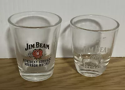 2x SHOT GLASSES Jim Beam Man Cave Bar VGC FREE POSTAGE • $29