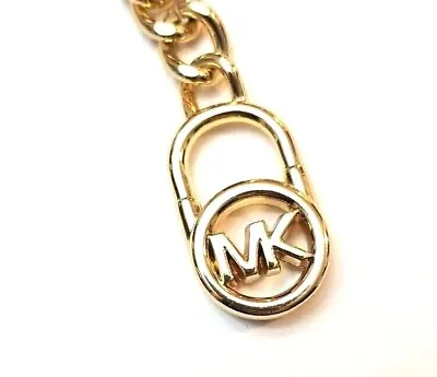 MICHAEL KORS Belt Gold MK Logo Stainless CHOOSE SIZE MENU Metal Clip Chain NEW! • $44.99