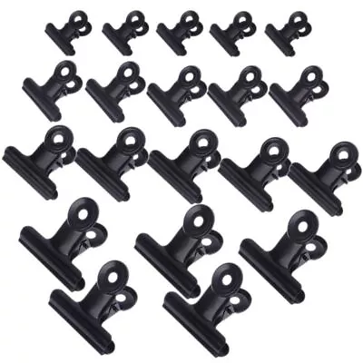 £4.31 • Buy 5 Pcs Bulldog Letter Clips Stainless Steel Black Metal Paper File Binder Clip