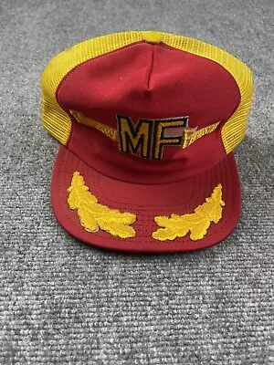 Vintage Massey Ferguson Hat Snapback Cap Mesh Trucker Embroidered Farming 80s • $8