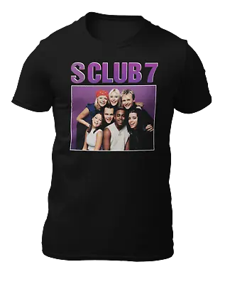 £11.95 • Buy Retro Vintage S Club 7 T-Shirt 2023 UK Tour Shirt Adults & Kids Black & White