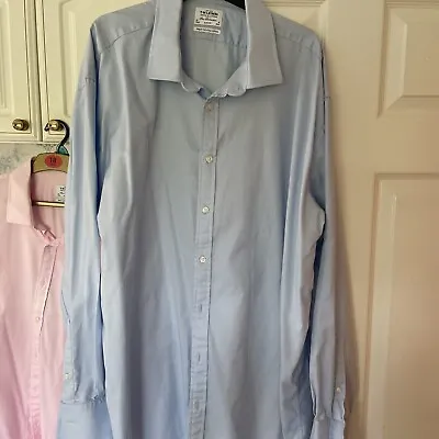 £7 • Buy T M Lewin Shirt Blue 20” Collar Slim Fit Double Cuff 