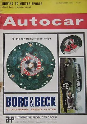 £6.99 • Buy Autocar Magazine 29 November 1963 Featuring Humber Hawk Road Test, Innocenti IM3