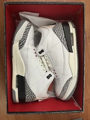 Size 10 - Jordan 3 Retro Mid White Cement Reimagined • $400