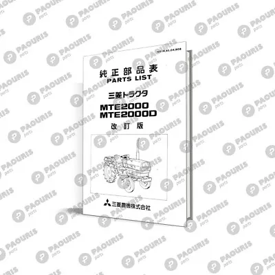 Mitsubishi MTE2000 Parts Manual - Catalogue • $70