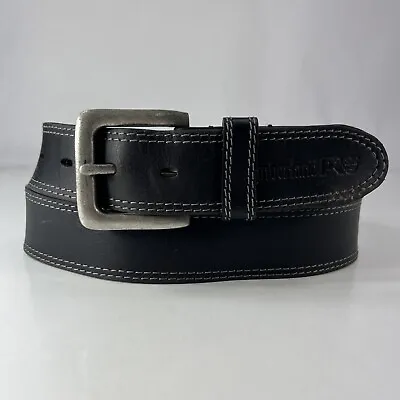 Timberland Pro Stitched Black Genuine Full Grain Leather Work Belt - Men Size 36 • $15.20