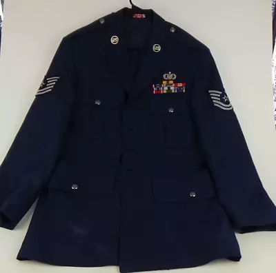 US Air Force Blue Dress Coat Jacket Men's Size 42 Reg 100% Polyester • $32.86