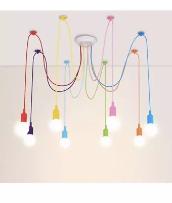 Colorful Spider Chandelier Fixtures Adjustable DIY Ceiling Hanging 8 Arms • $23.98