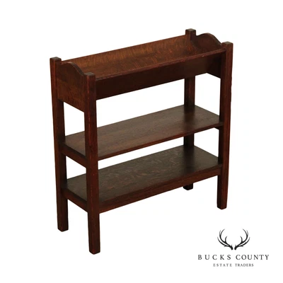 $1095 • Buy Ferguson Brothers Antique Mission Oak Magazine Rack Bookcase Trough