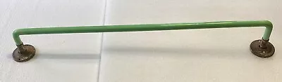 Vintage Jadite Green Glass Towel Bar Rack Jade 23” W Brackets • $49.99