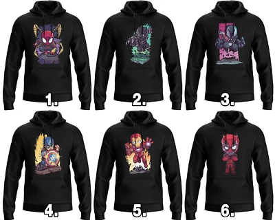 £21.99 • Buy Adults/Kids Unisex Marvel Cartoon Graphic Hoodies