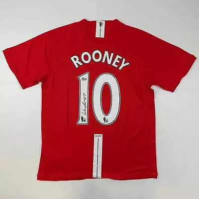 Autographed/Signed Wayne Rooney Manchester United Red 2008 Jersey Beckett COA • $249.99