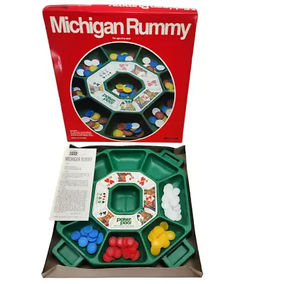 Michigan Rummy ~ 1980 Pressman #5551 ~ Includes Box Tray Rules Chips ~ Vintage • $15.99
