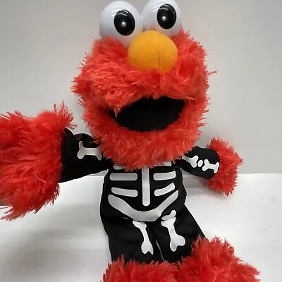 Sesame Street 16  ELMO Spooky Skeleton Costume Plush Doll GLOW IN THE DARK -2017 • $49.99