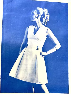 1960 MODES ROYALE Pattern MINI Dress Fitted A-Line Designer Neil McClintock Sz12 • $24.99