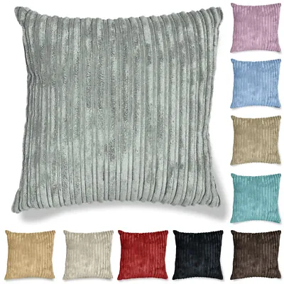 £0.99 • Buy Jumbo Cord Cushion Covers Striped Pillow Case Sofa Cushion Cover 16-24 Inch UK