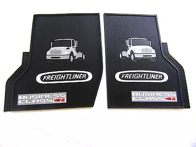 Freightliner Business Class M2 OEM Black Rubber Floor Mats 2Pc Cab W/Logo 2003 + • $97.95