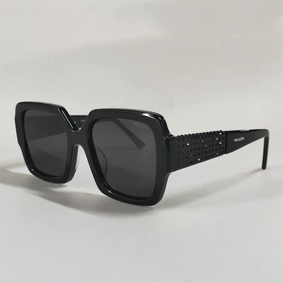 $89 • Buy Prada SPR21X Black/Grey Frame Square Sunglasses