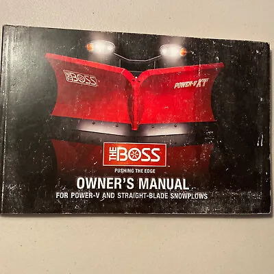 $13 • Buy The Boss Snowplow Owners Manual For Power-V And Straight Blade Snowplows