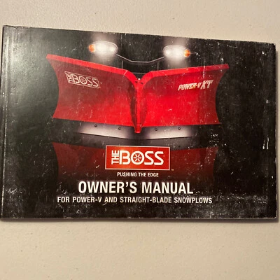 $13 • Buy The Boss Snowplow Owners Manual For Power-V And Straight Blade Snowplows