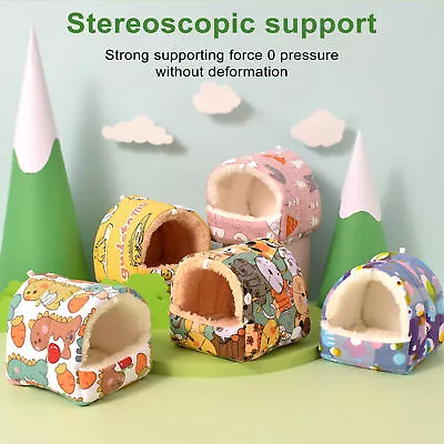 Semi-enclosed Design Bed Hamster Nest Cartoon Pattern Hamster Nest For Rabbit • $8.27