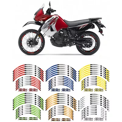 21  17  RIM STICKERS WHEEL STRIPES TAPES For 1987-2023 KAWASAKI KLR 650 • $17.09